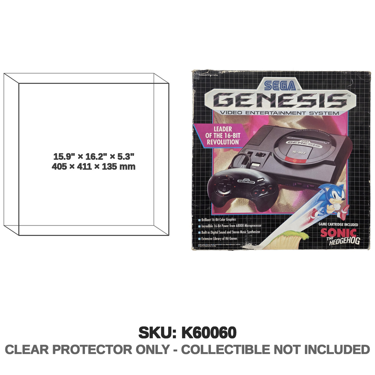 1992 Sega Genesis With Sonic The Hedgehog