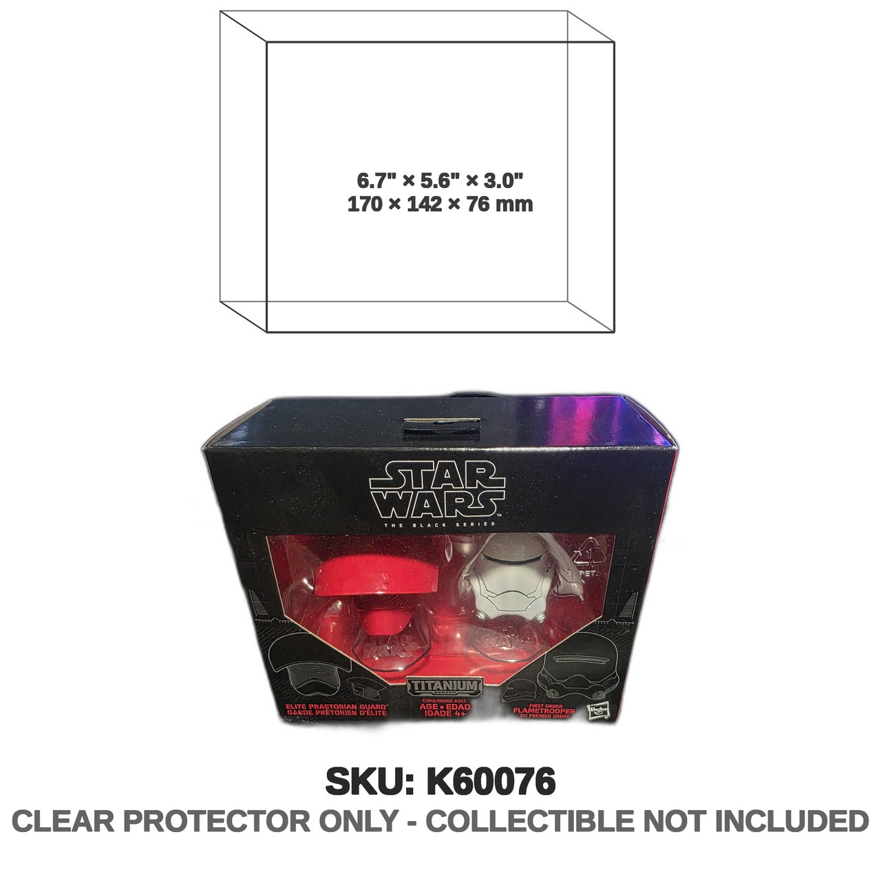 Hasbro Star Wars Black Series Titanium Helmet Praetorian Guard and Flametrooper