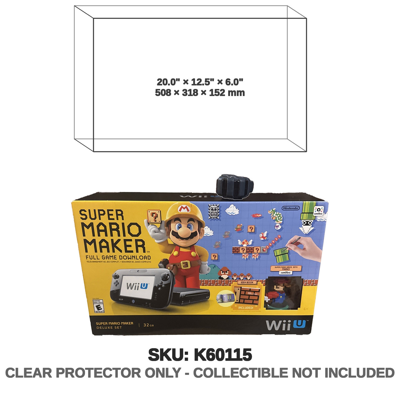 Nintendo Super Mario Wii U Maker Sealed Console Box Protective Case