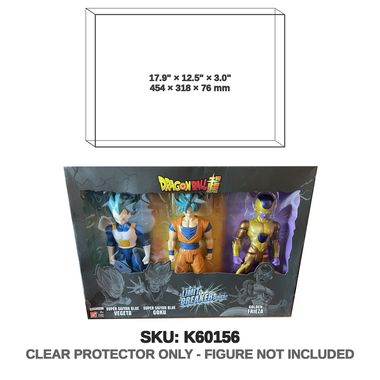 Bandai Dragon Ball Limit Breaker Series Super Saiyan Blue Goku And Vegeta With Golden Frieza