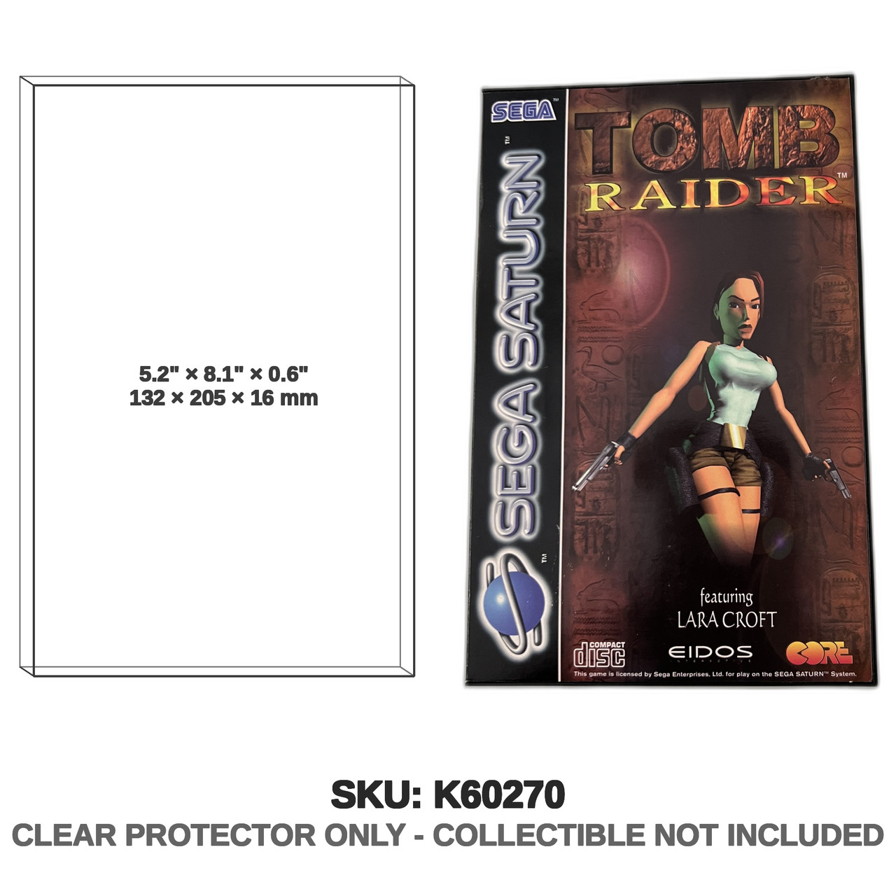 Sega Tomb Raider Saturn Edition Cardboard Box