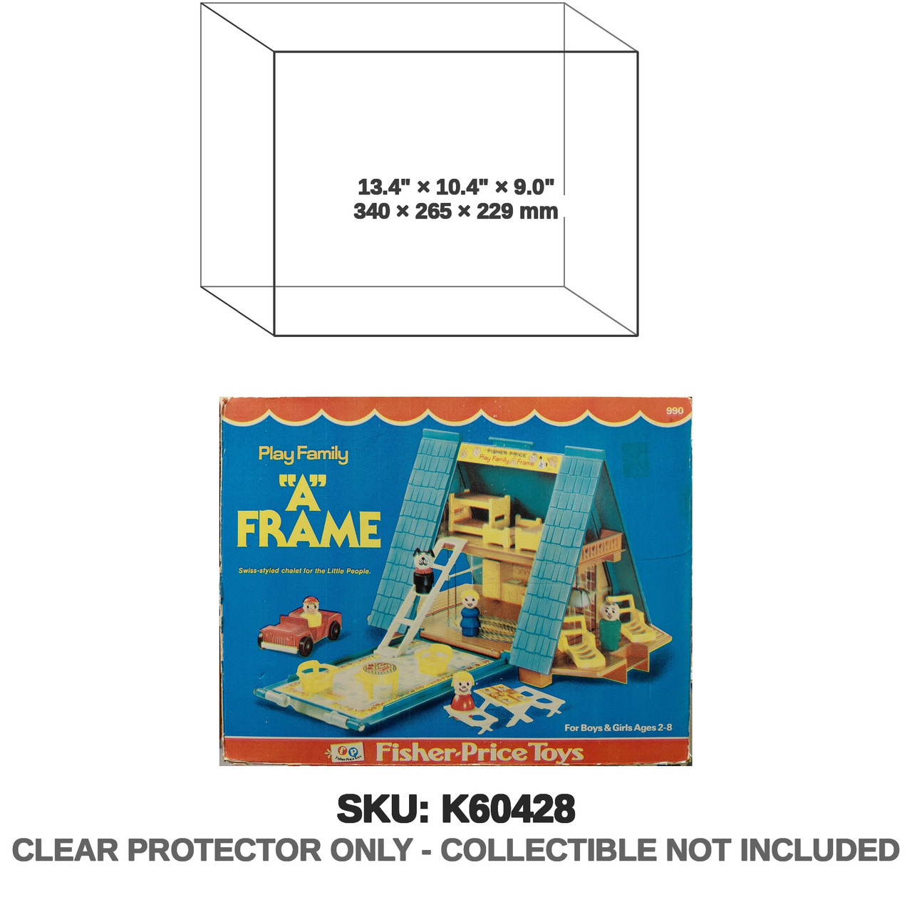 Fisher-Price Little People A-Frame Box #990 1974