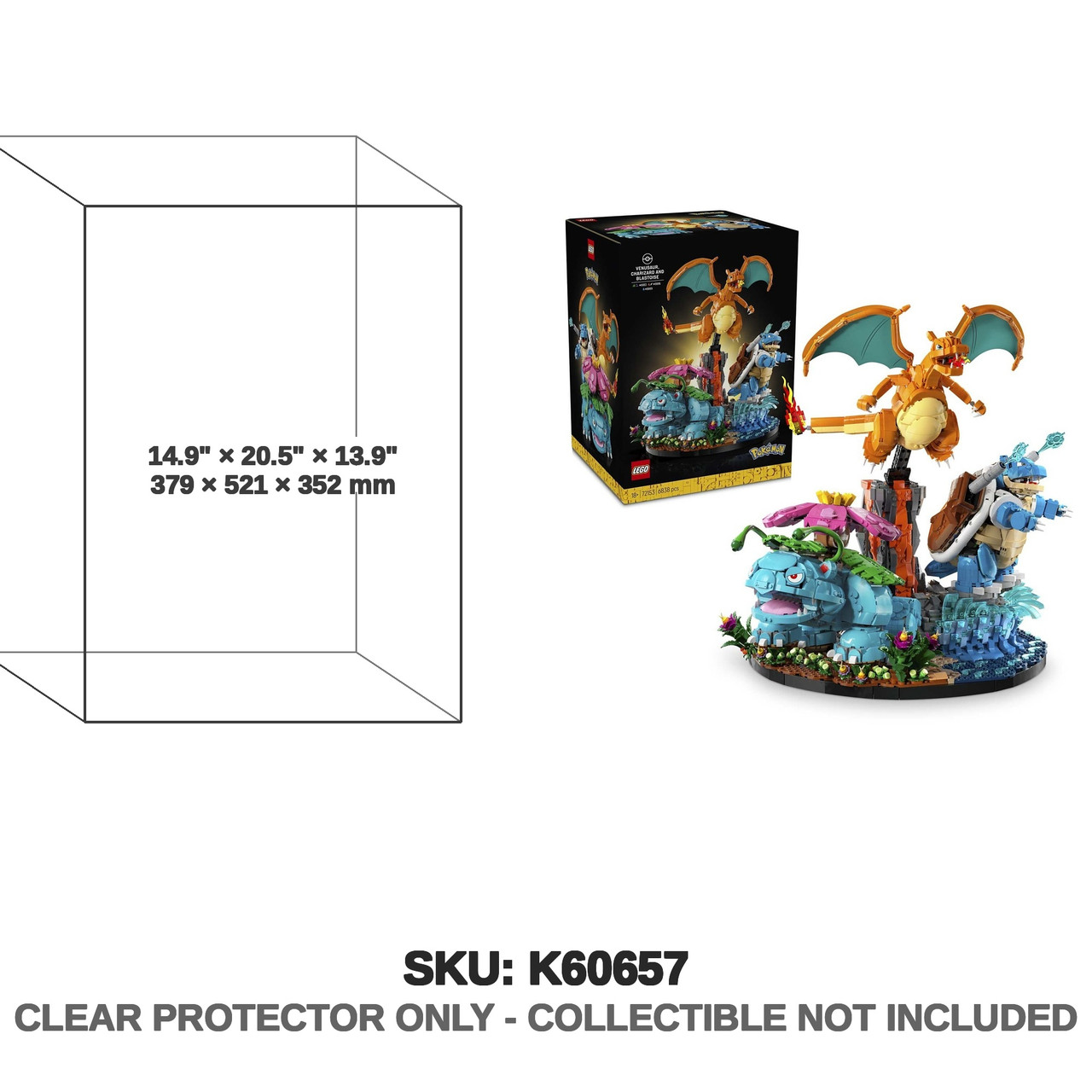 Lego Pokemon Venusaur, Charizard And Blastoise