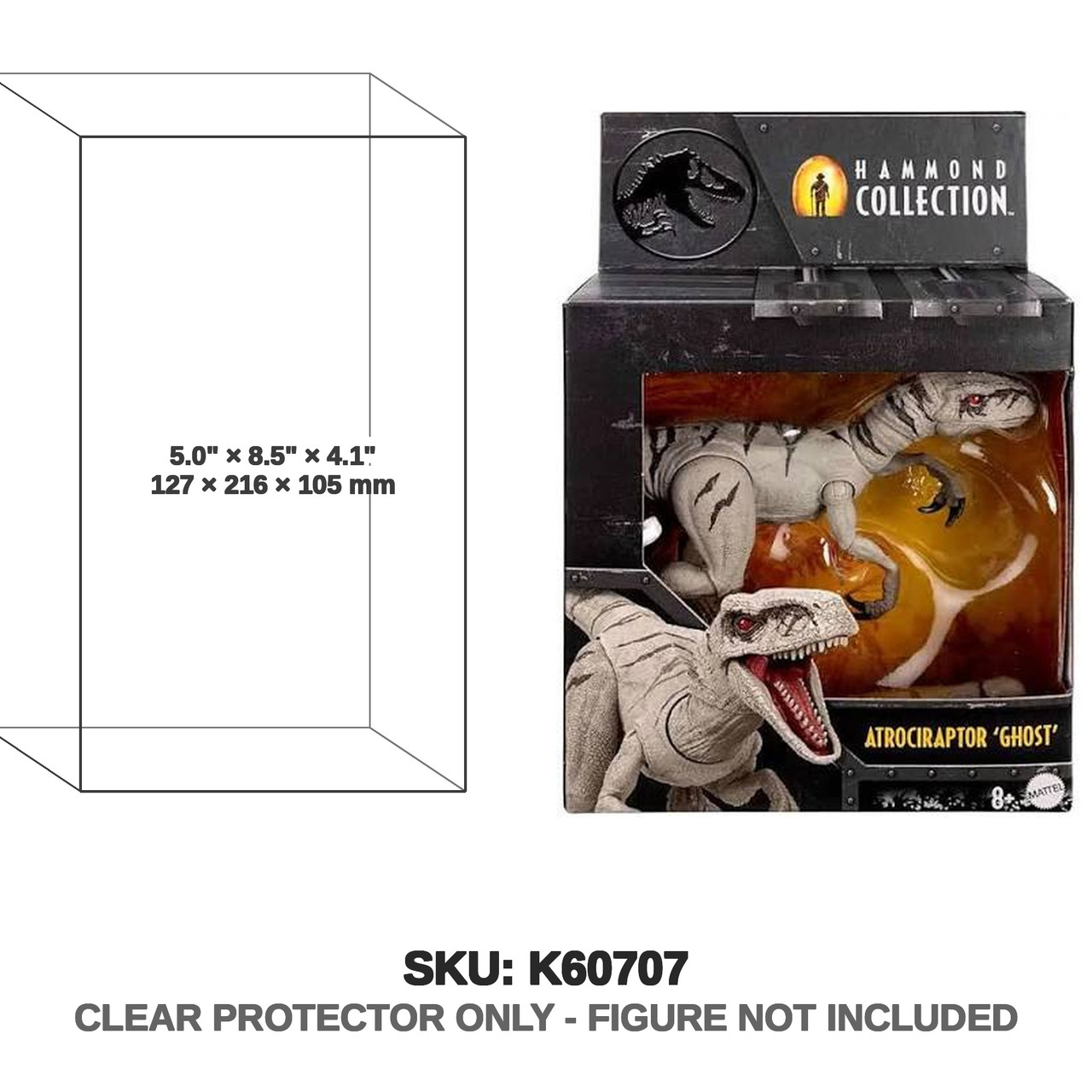 Atrociraptor Ghost Jurassic World Hammond Collection Figure