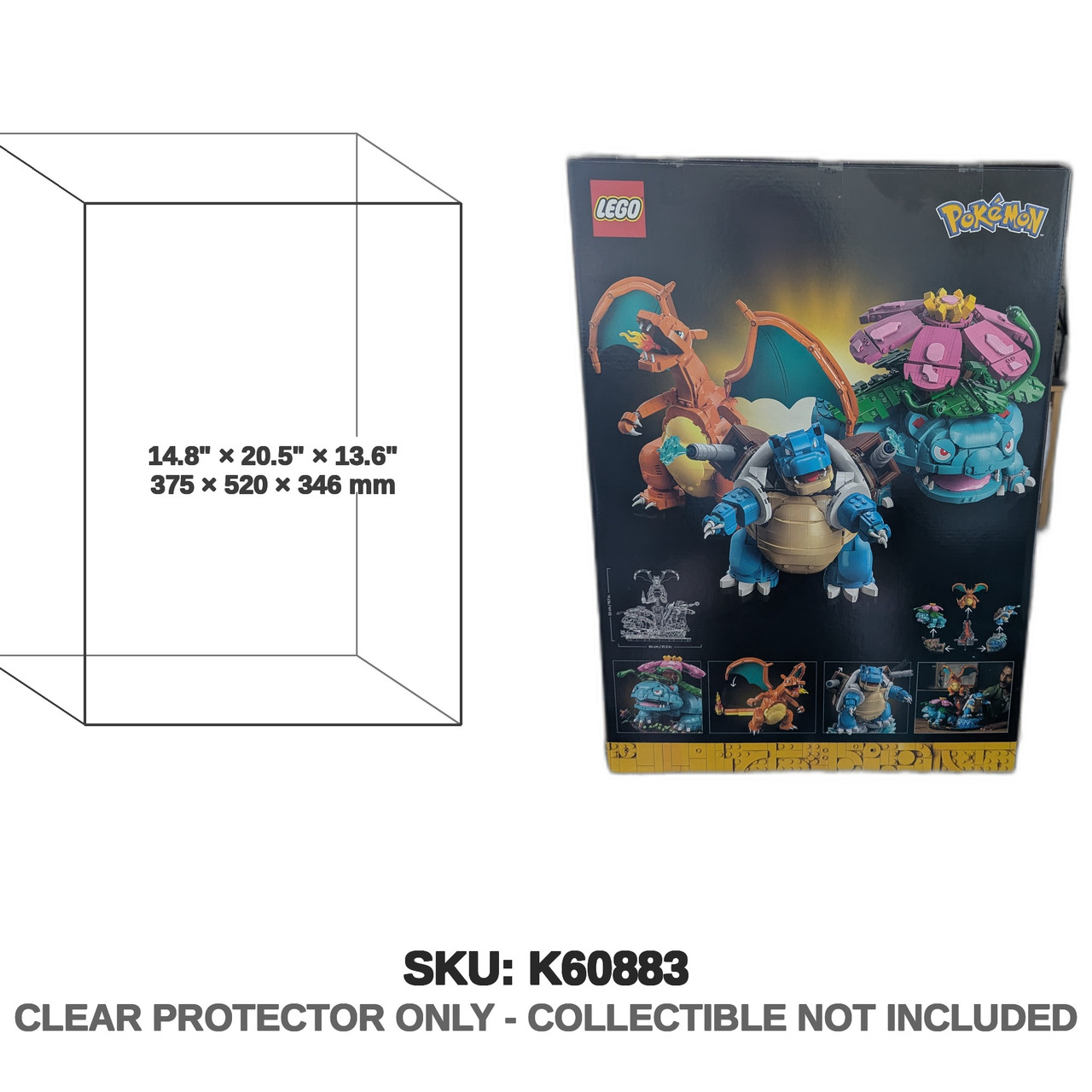 Lego Pokemon Venusaur, Charizard, And Blastoise