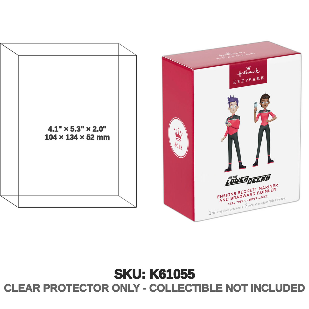 Hallmark Star Trek Keepsake Ornaments 2025 Lower Decks Mariner and Boimler