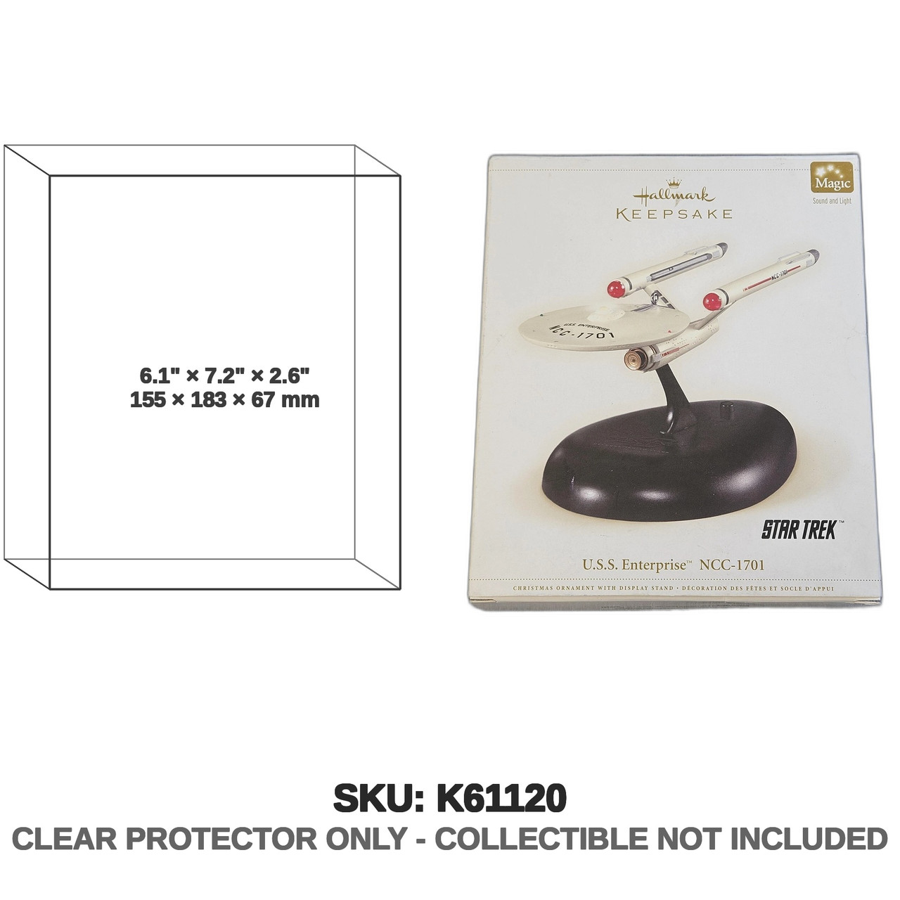 Hallmark Star Trek Keepsake Ornament 2006 USS Enterprise NCC-1701