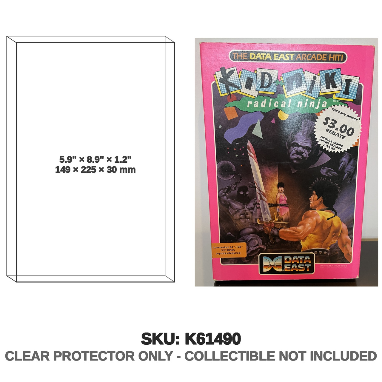 Data East Kid Niki Commodore 64 Box