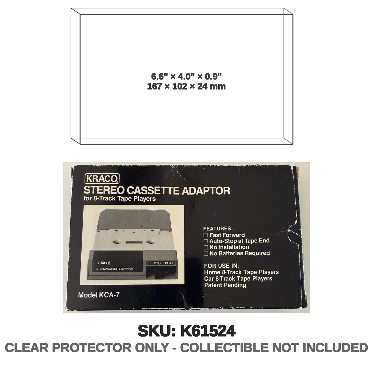 Kraco 8 Track Cassette Adaptor