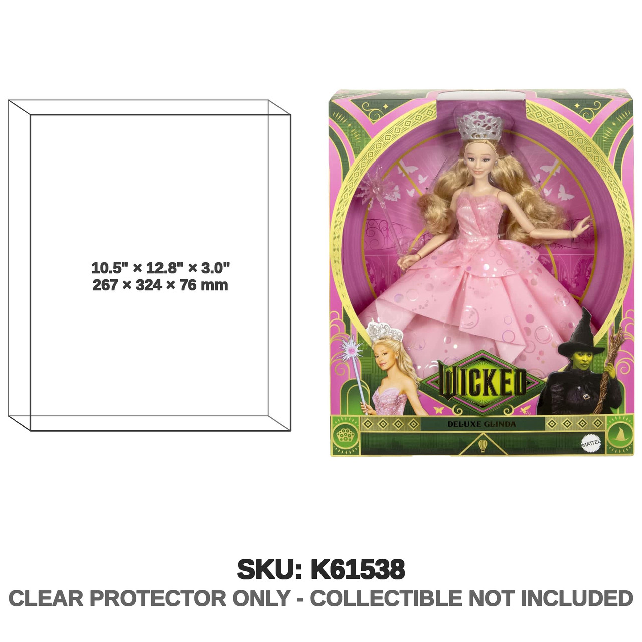 Mattel Wicked For Good Deluxe Fashion Dolls Deluxe Glinda