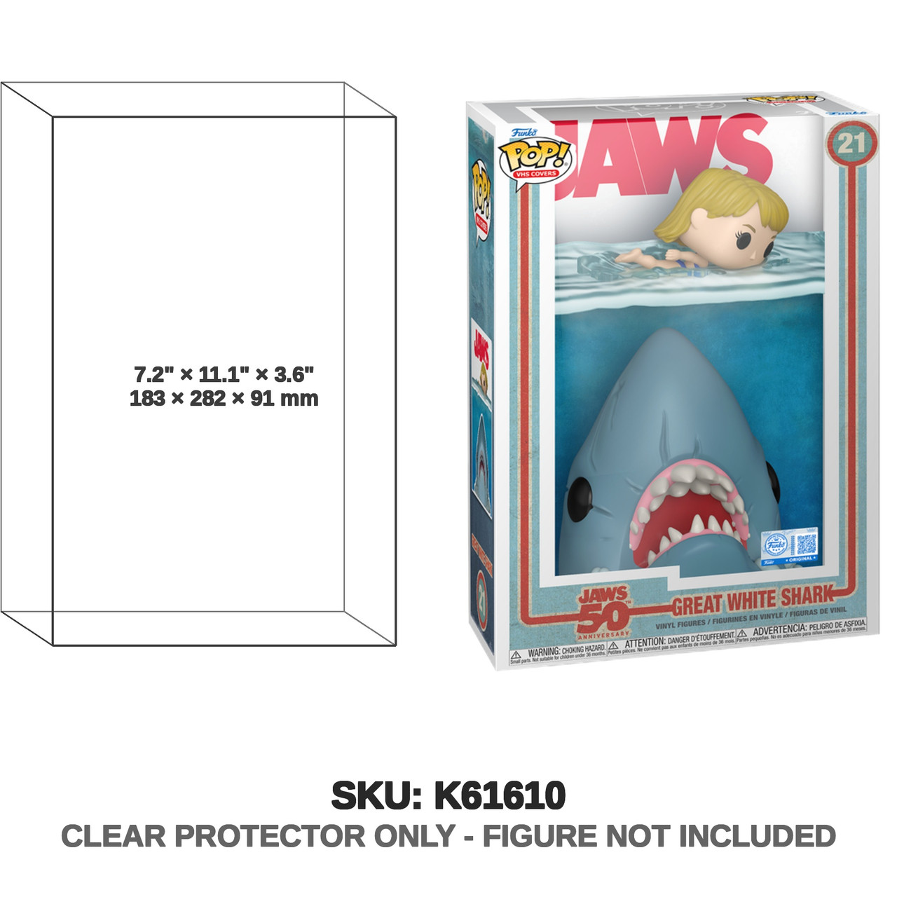 Jaws Pop! Movie Poster 50th Anniversary Figure