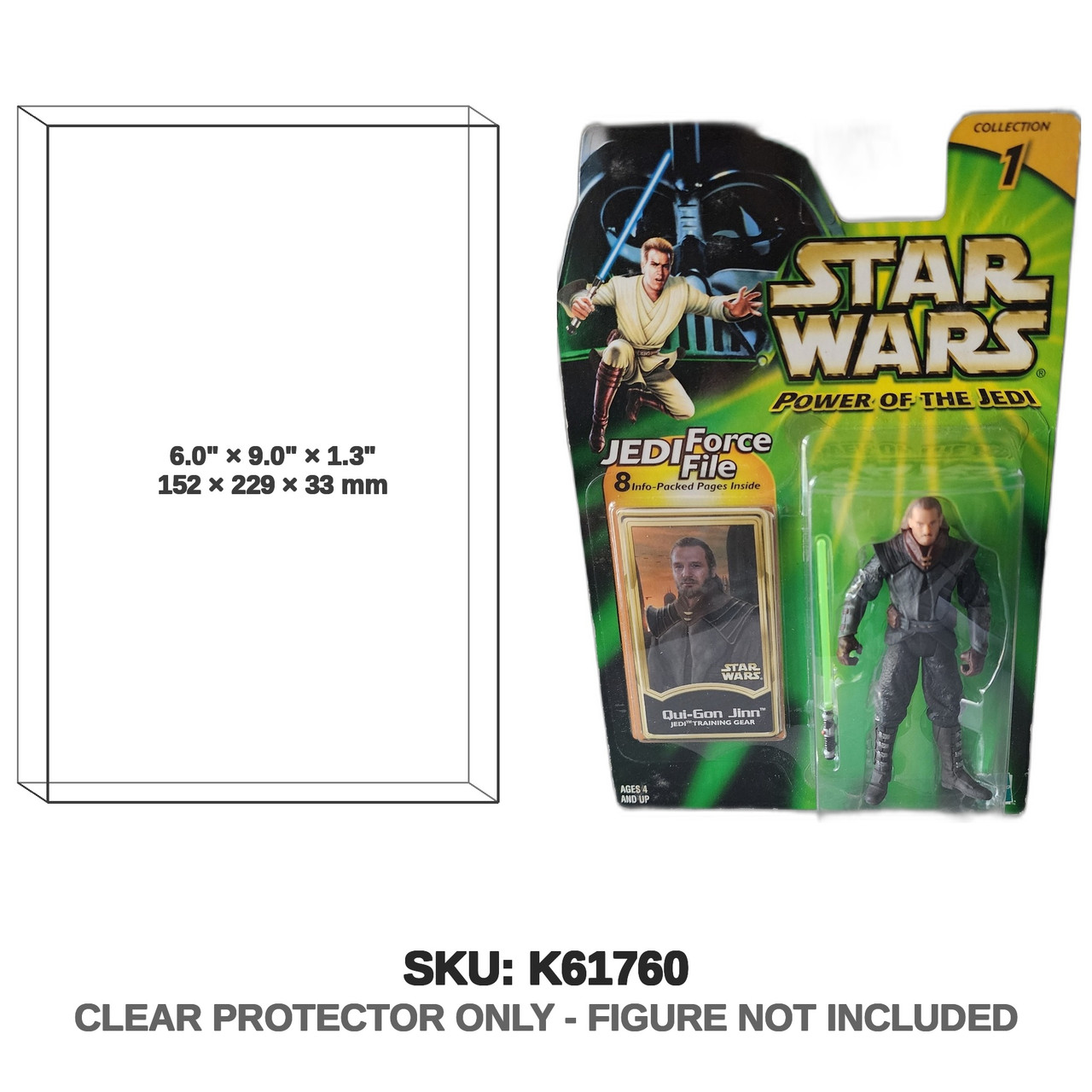 Qui-Gon Jinn Jedi Training Gear Star Wars Power of the Jedi Figure