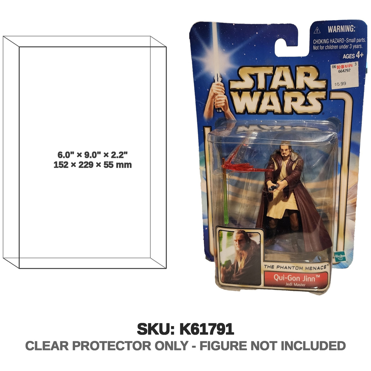 Qui-Gon Jinn Jedi Master Star Wars The Saga Series Figure