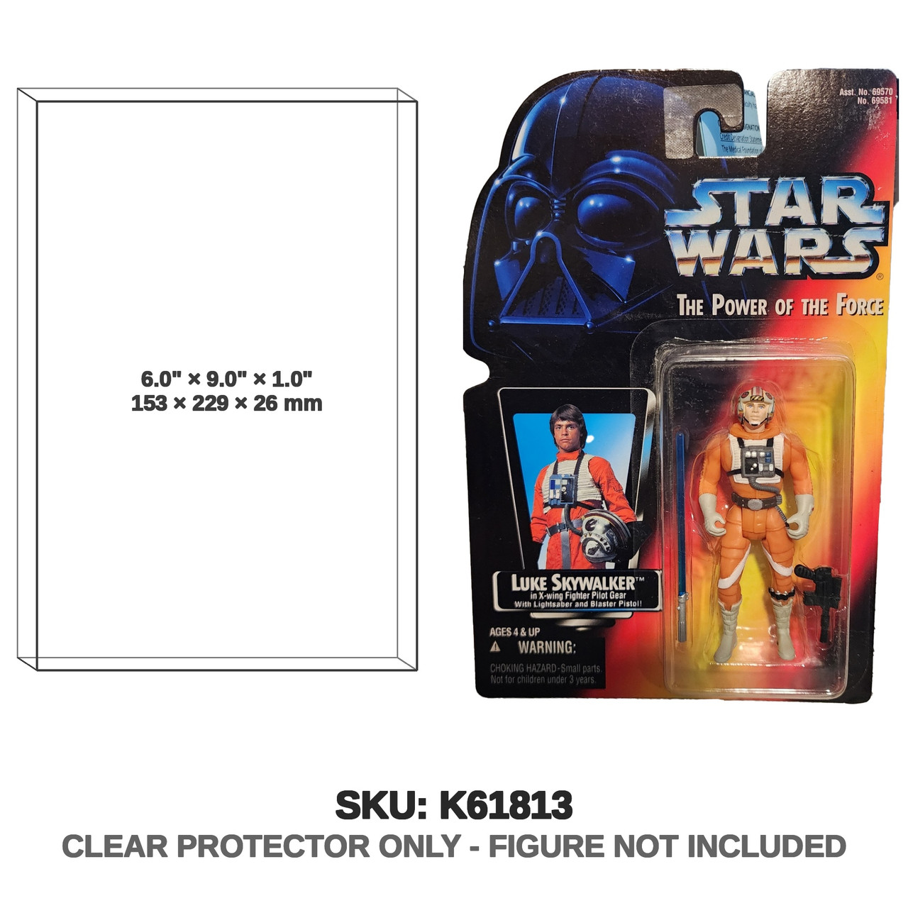 Luke Skywalker X-Wing Pilot Star Wars Power of the Force Figure