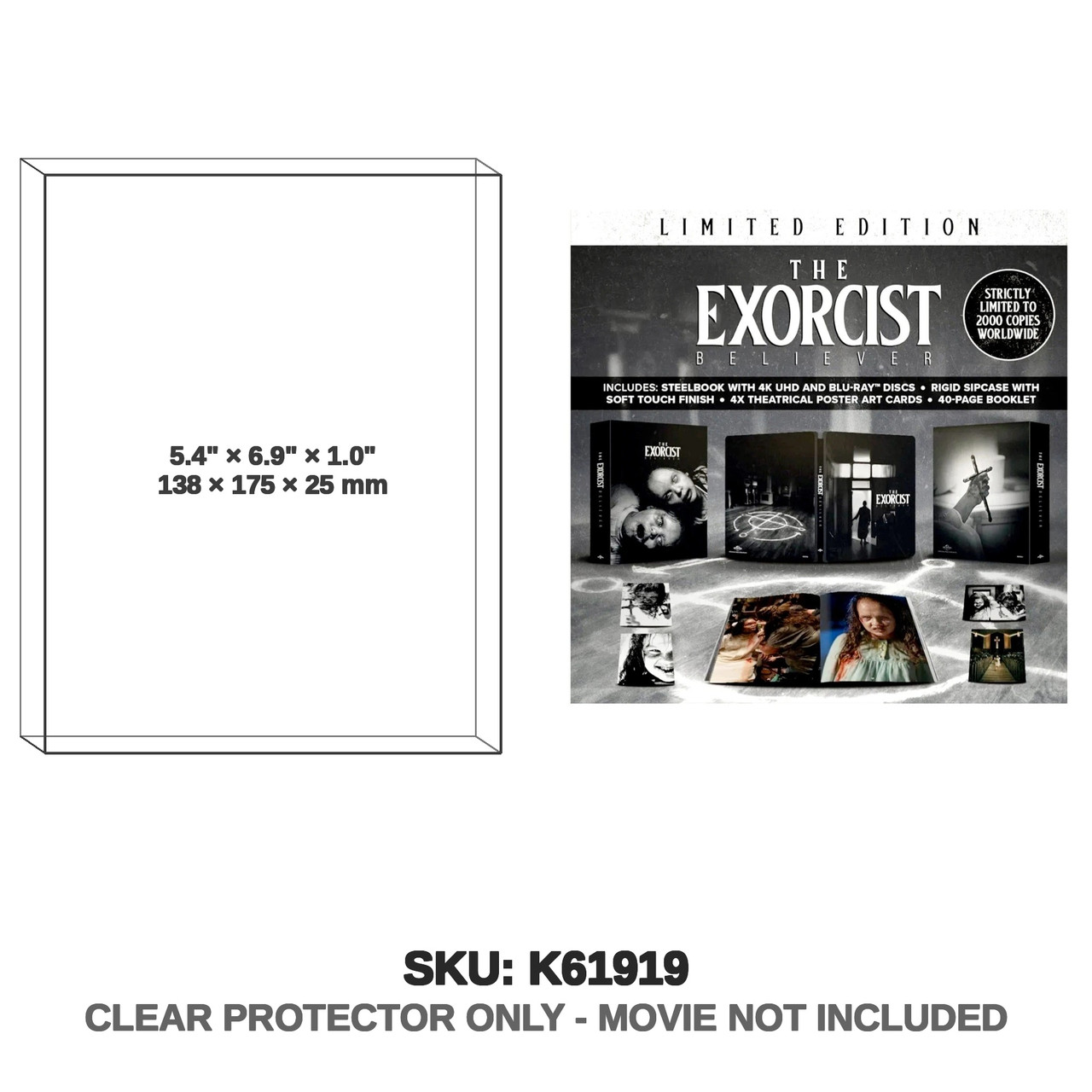 Universal The Exorcist Believer 4K UHD Blu-ray Steelbook Limited Collector's Edition