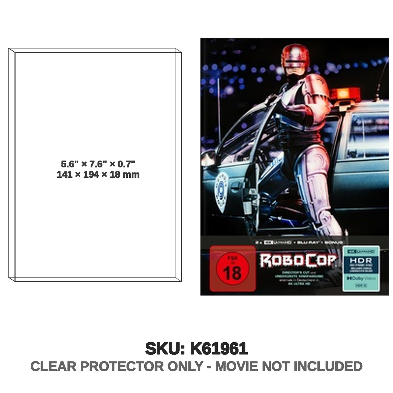 Arrow Video RoboCop 4K UHD Blu-ray Mediabook Theatrical & Director's Cut Limited Collector's Edition