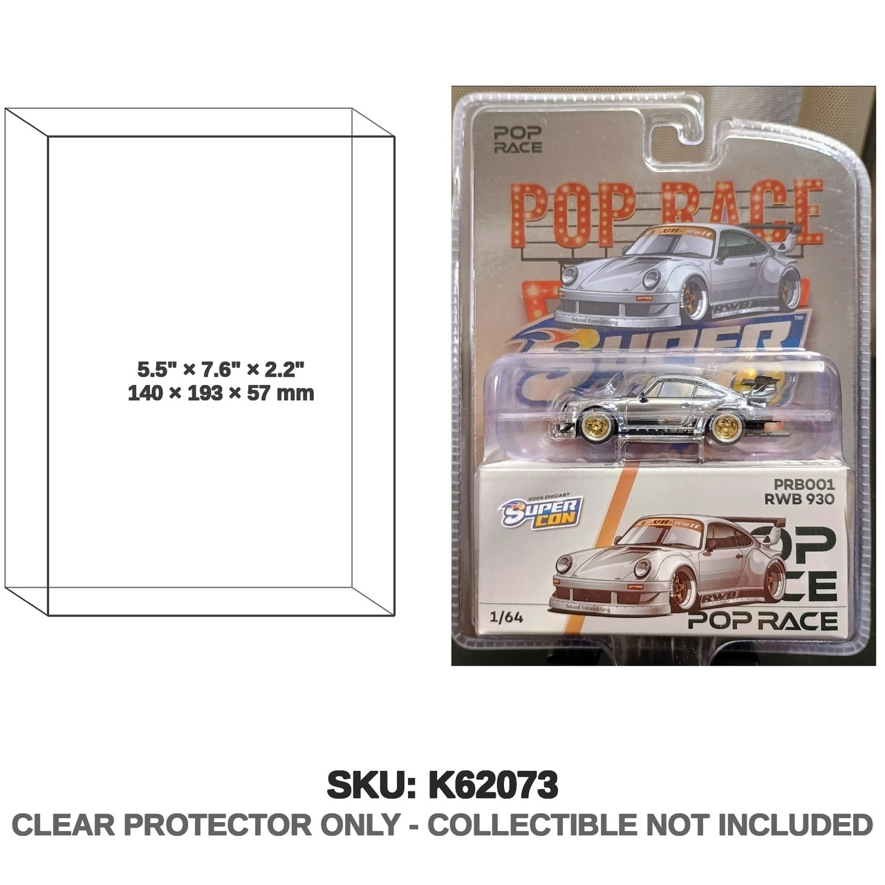 RWB 930 Pop Race 1/64 Scale Diecast