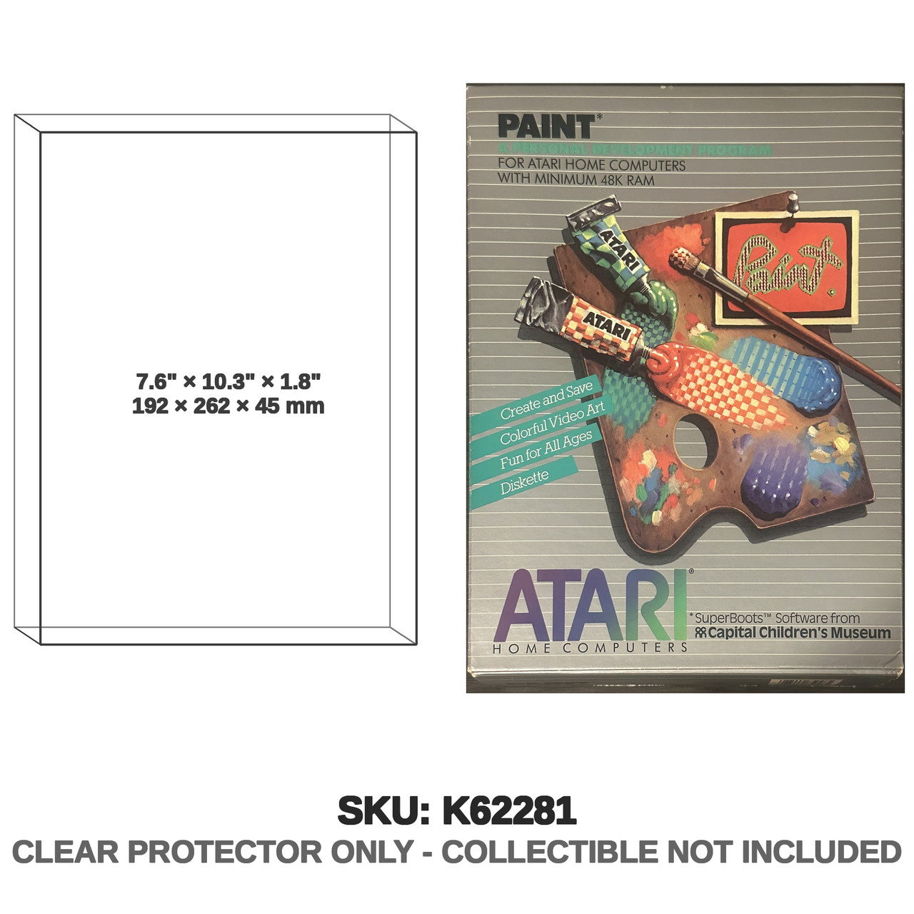 Atari Atari 800 Home Computers Paint Silver Box