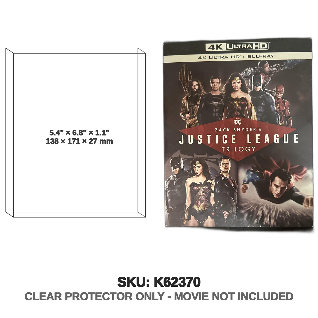 Warner Bros. Justice League 4K UHD Zack Snyder's Trilogy with Slipcover