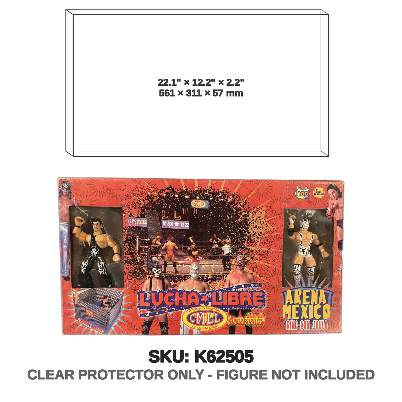 Jakks Pacific CMLL Arena Mexico Wrestling Ring & Cage Box Set