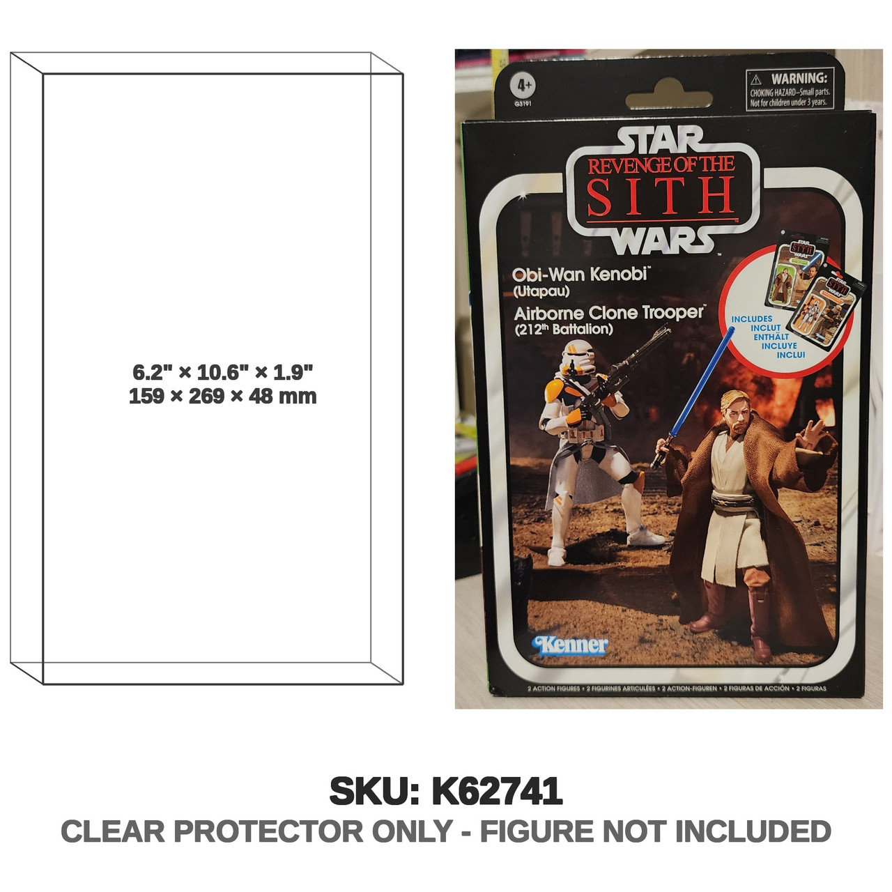 Obi-Wan Kenobi Utapau & Airborne Clone Trooper 212th Star Wars Vintage Collection Figures