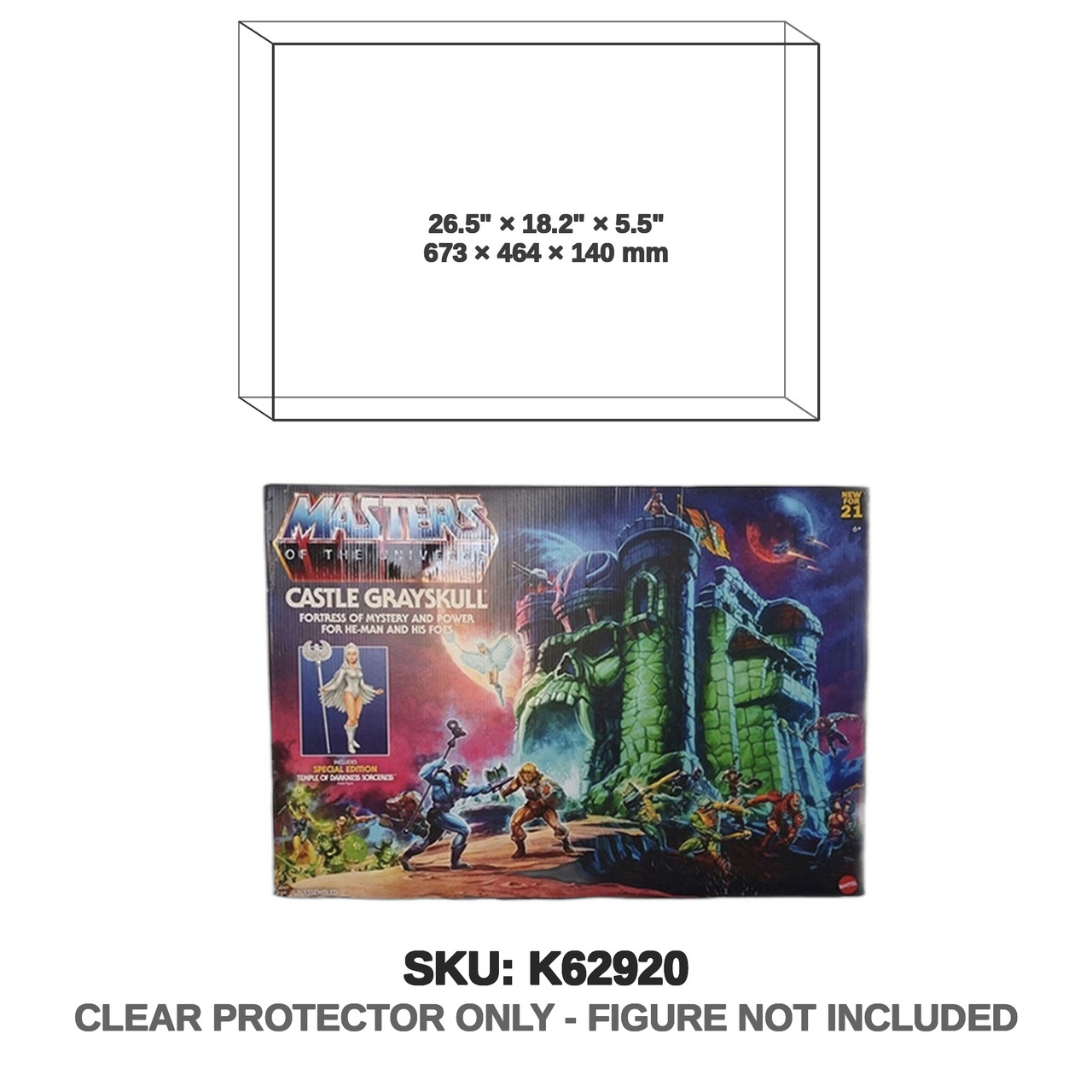 Mattel Masters of the Universe Protector Castle Grayskull Playset 2021 Special Edition Temple of Darkness