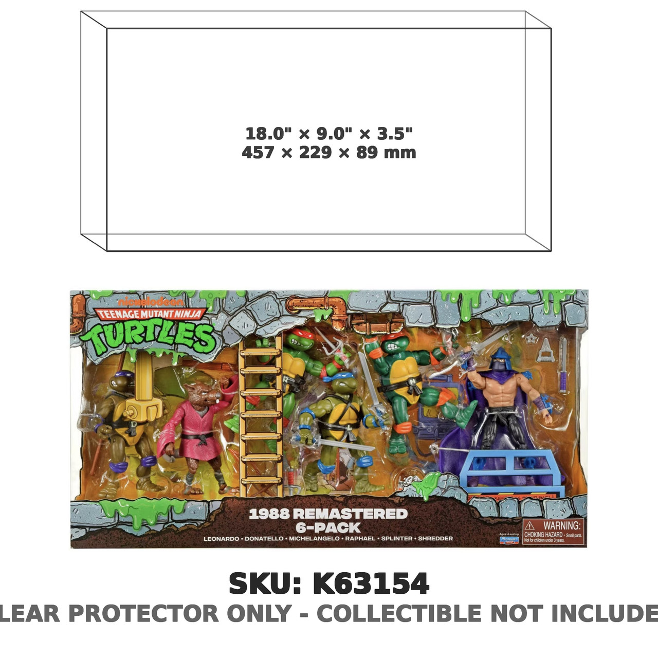 Teenage Mutant Ninja Turtles Classic 4" Remastered Figure 6-Pack