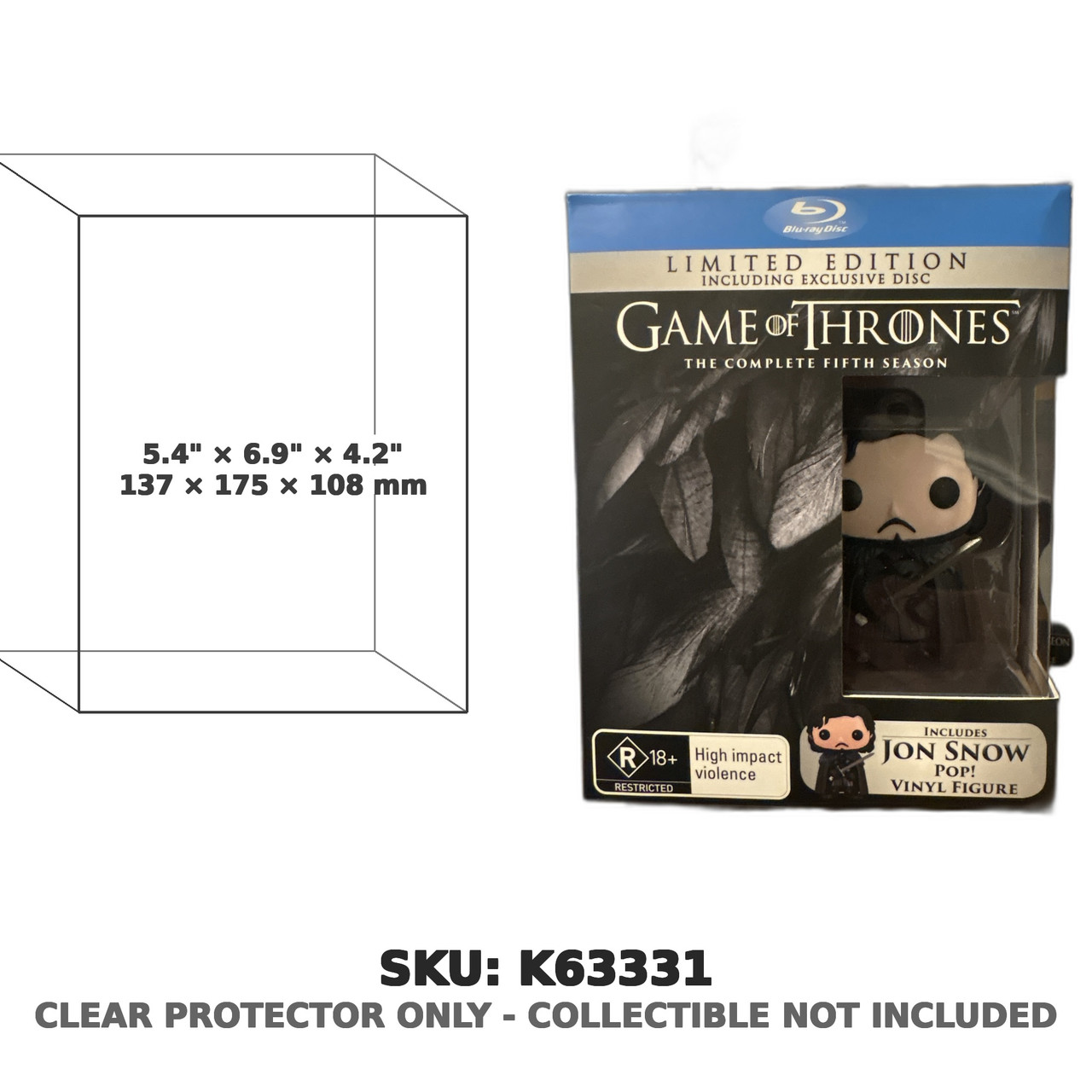 Jon Snow Game of Thrones Season 5 Funko Pop Blu-ray