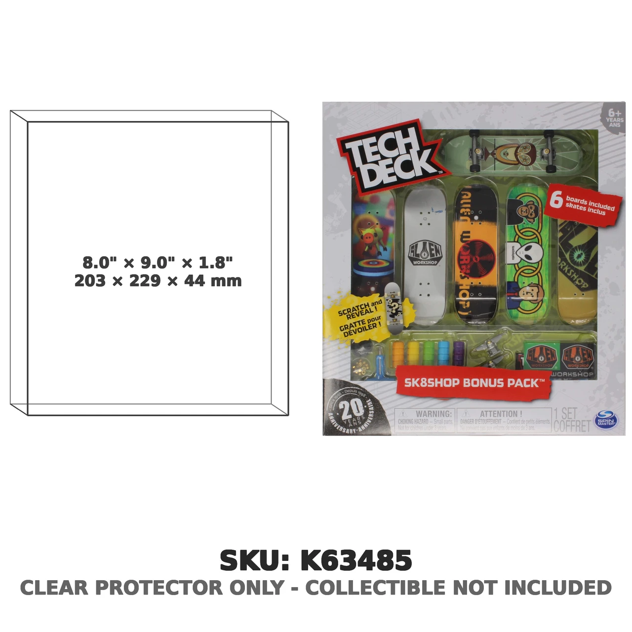 Alien Workshop Tech Deck Sk8shop Bonus Pack 20th Anniversary 6-Board Set