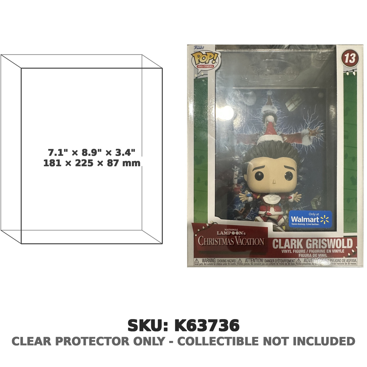 Clark Griswold Christmas Vacation Pop VHS Covers Walmart Figure
