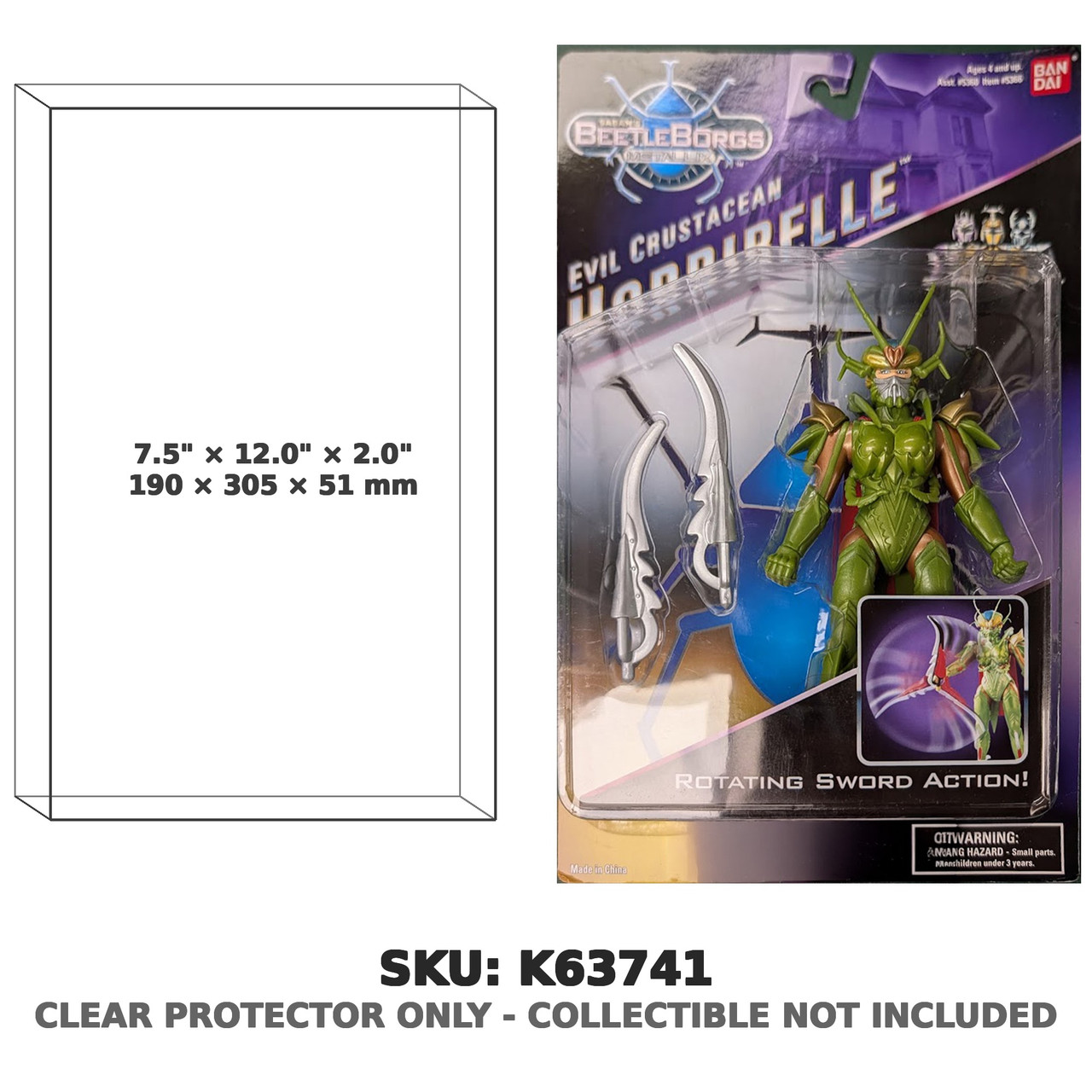 Horribelle Beetleborgs Metallix Evil Crustacean Figure