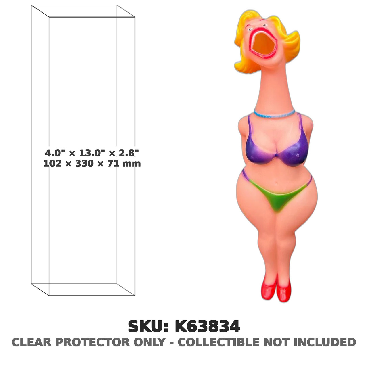 Screaming Bikini Lady Rubber Figure