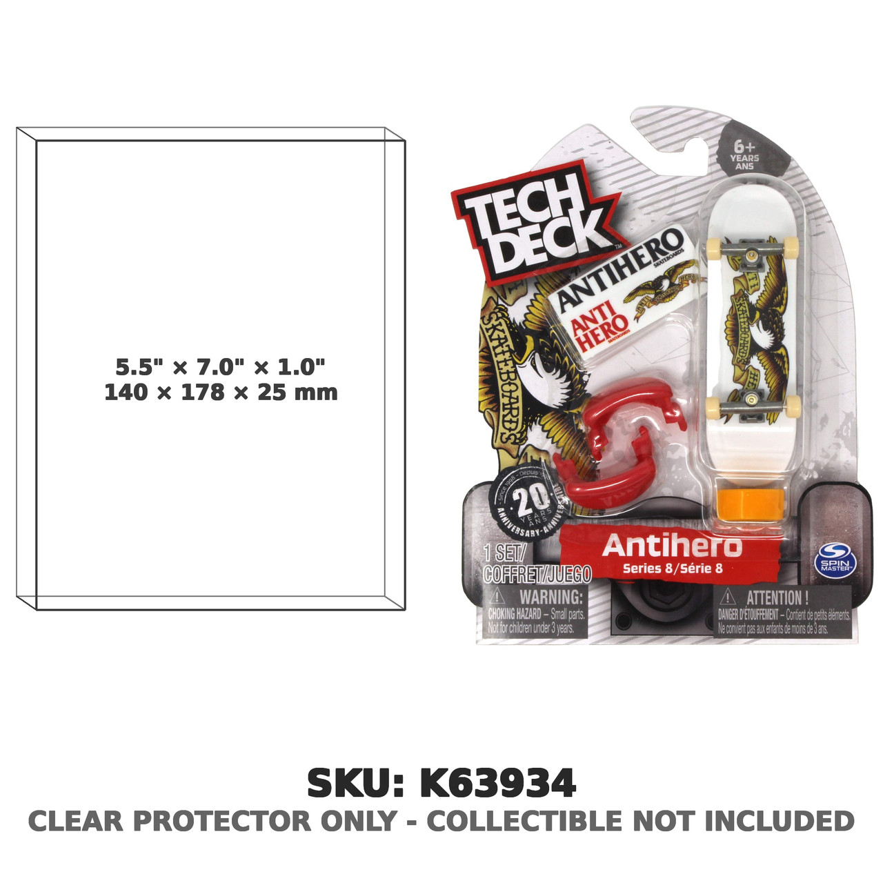 Antihero Eagle Tech Deck Series 8 20th Anniversary Fingerboard