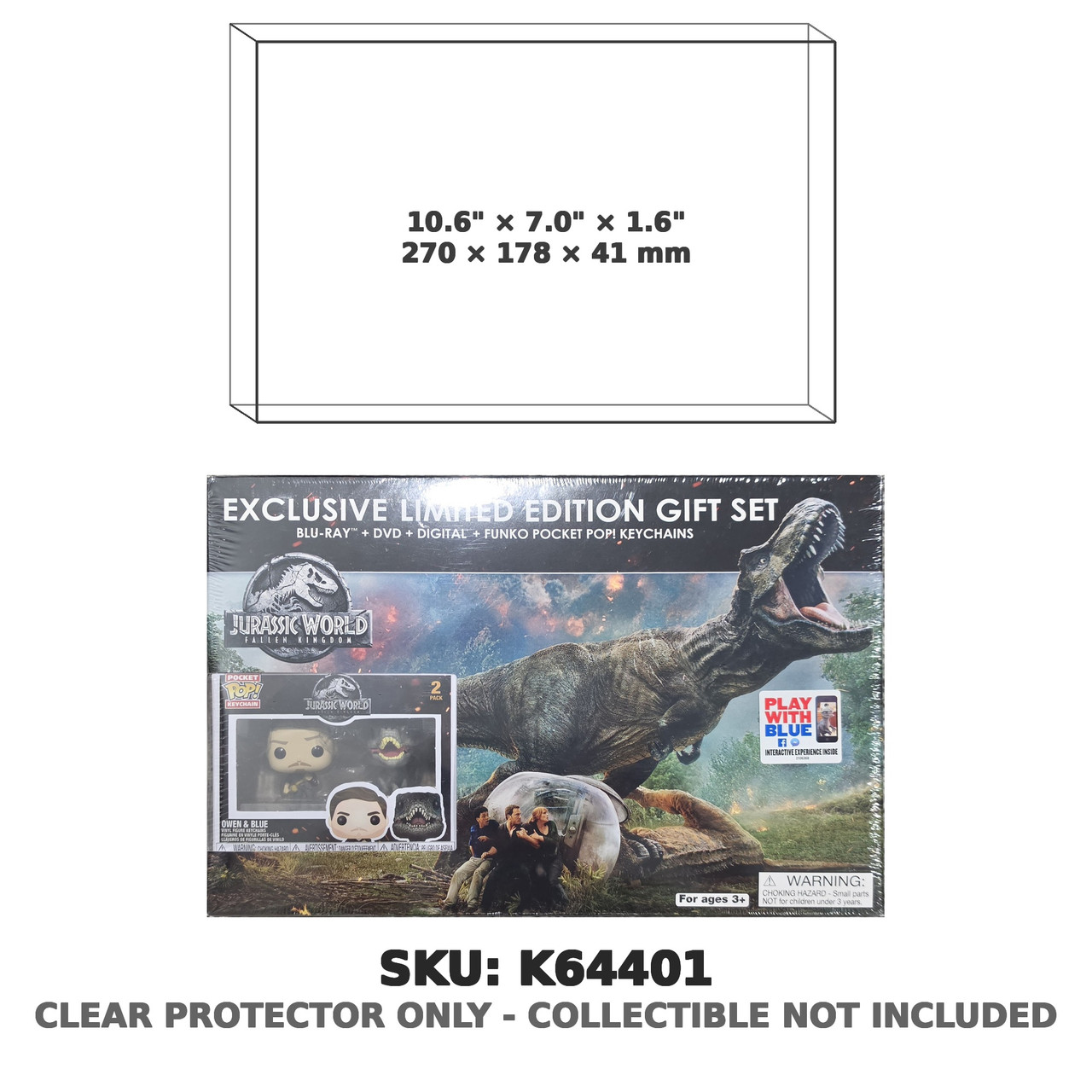 Jurassic World Fallen Kingdom Blu-ray + Funko Pop Gift Set