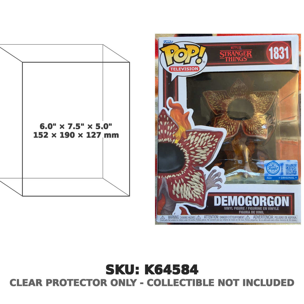 Demogorgon Stranger Things Pop! 1831 Special Edition Vinyl Figure