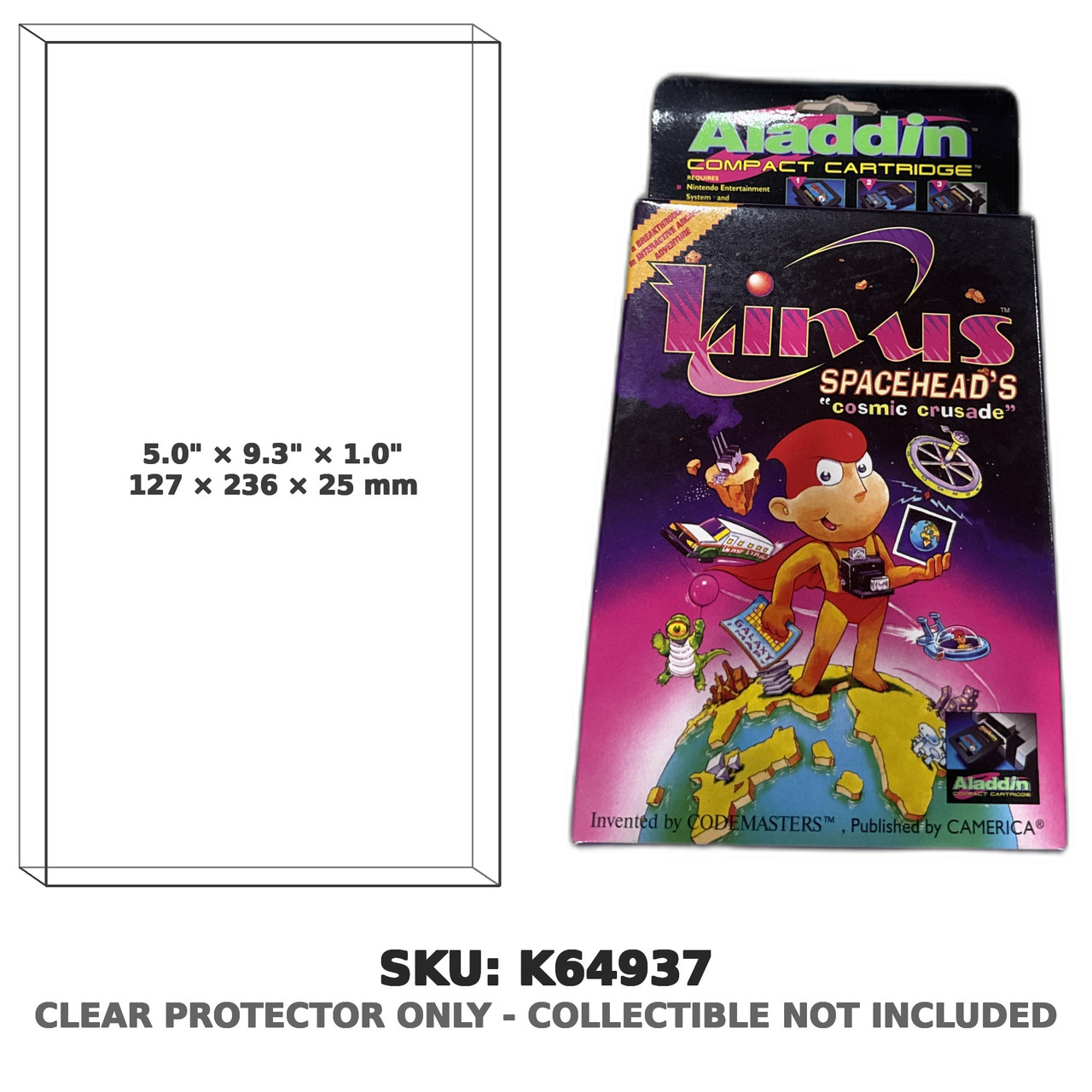 Linus Spacehead's Cosmic Crusade NES Aladdin Compact Cartridge