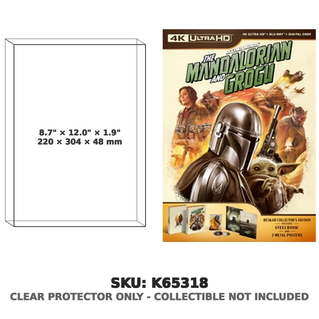 Mandalorian and Grogu Star Wars Beskar Collector's Edition 4K Steelbook