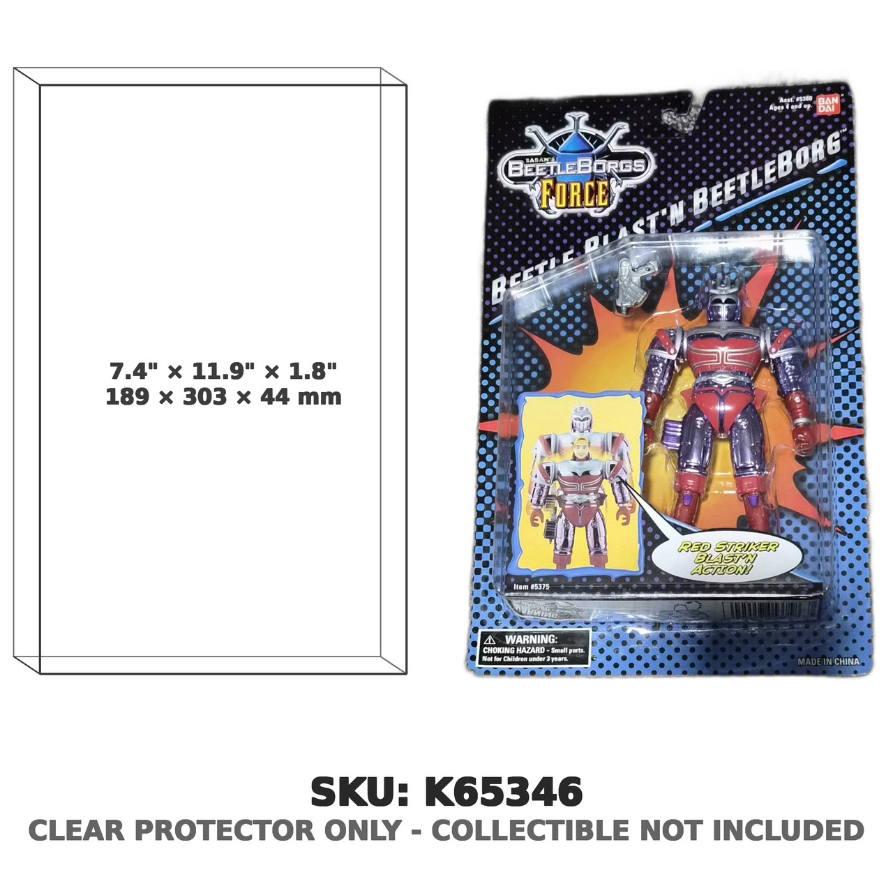 Red Striker Beetleborgs Force Beetle Blast'n Figure
