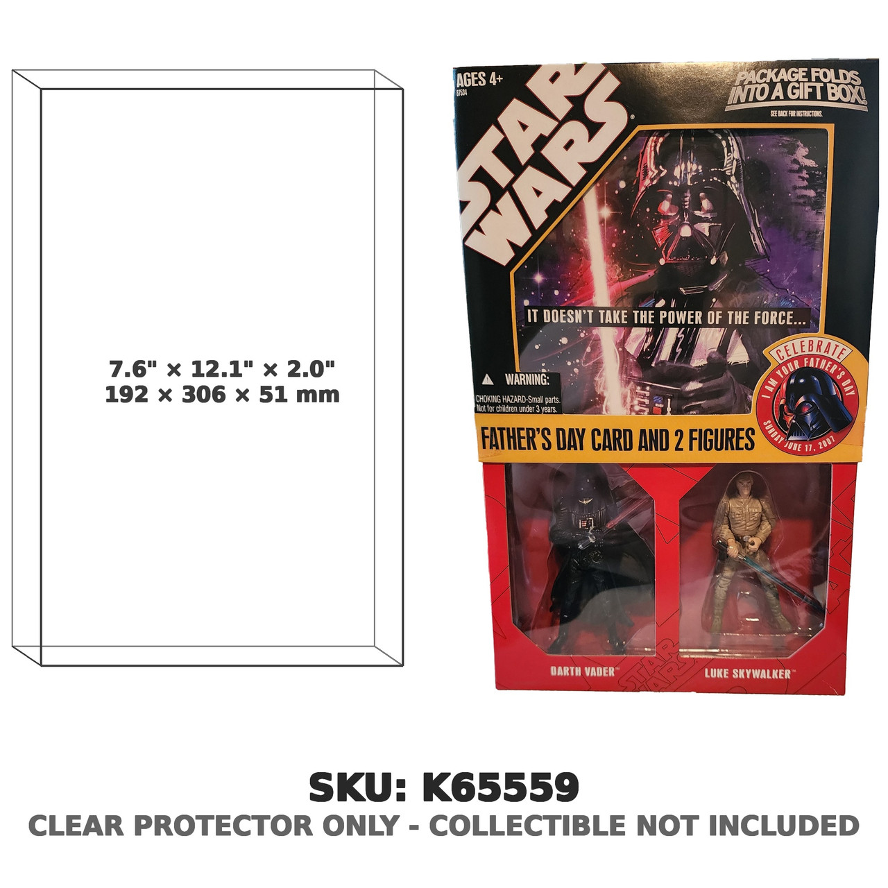 Darth Vader & Luke Skywalker Star Wars Father's Day Card 2-Figure Set