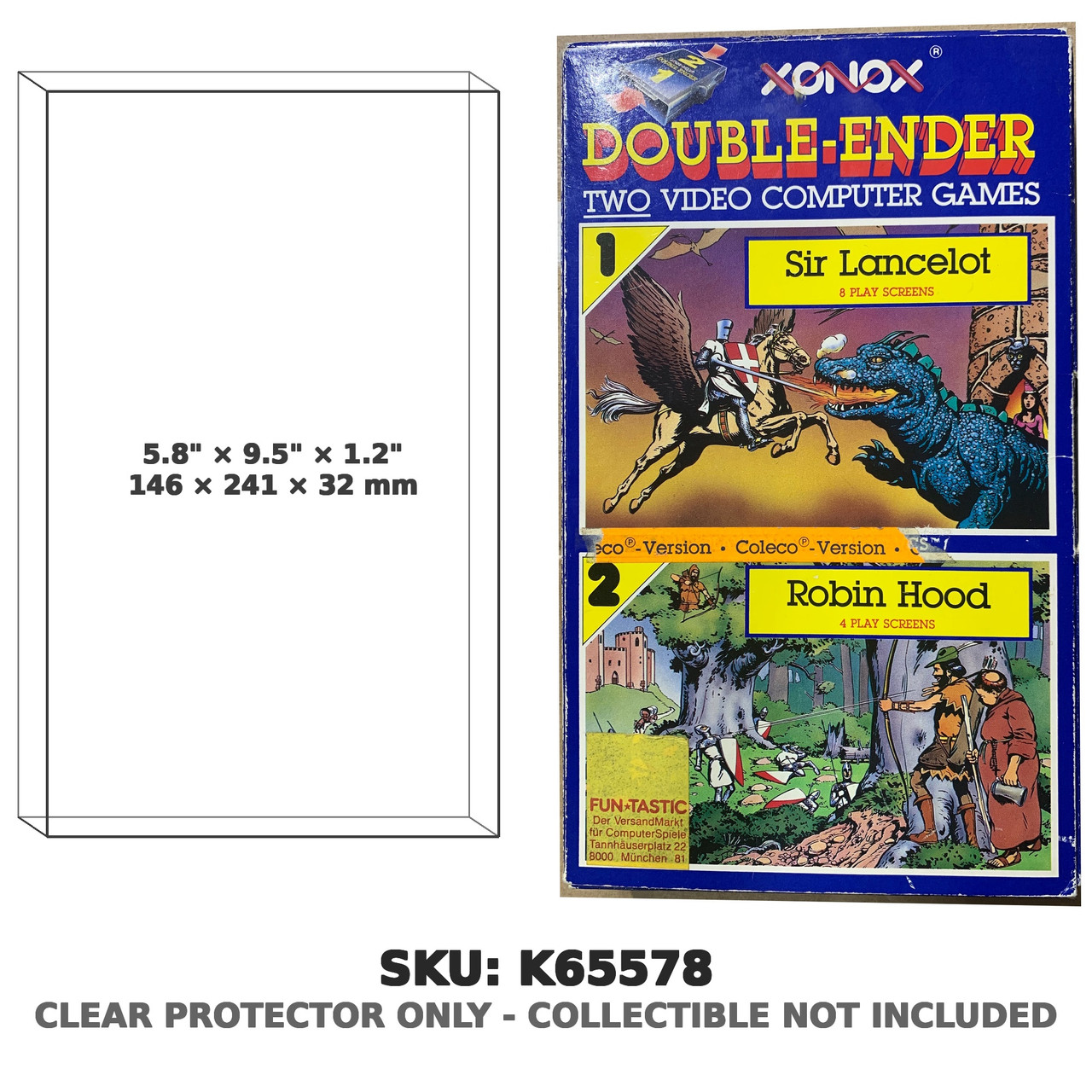 Sir Lancelot / Robin Hood Xonox Double-Ender ColecoVision Game