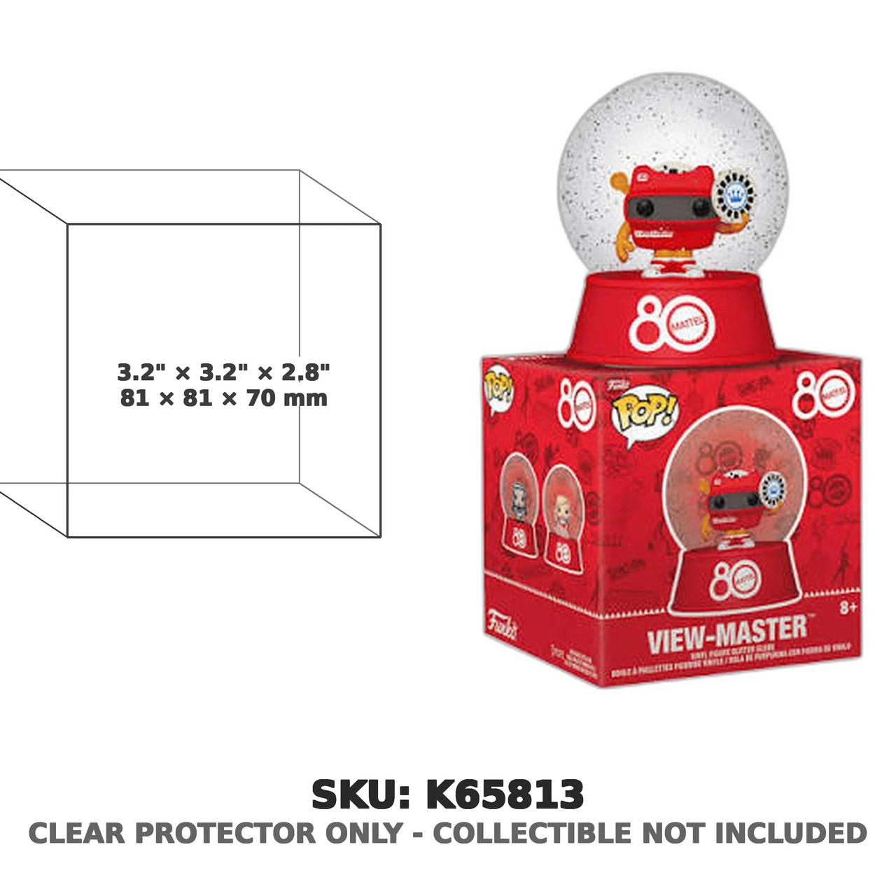 View-Master Mattel 80th Anniversary Funko Pop Glitter Globe