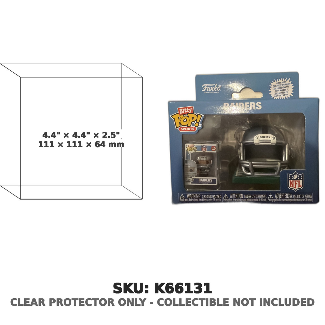 Raiders NFL Bitty Pop! Sports Helmet with Exclusive Figure