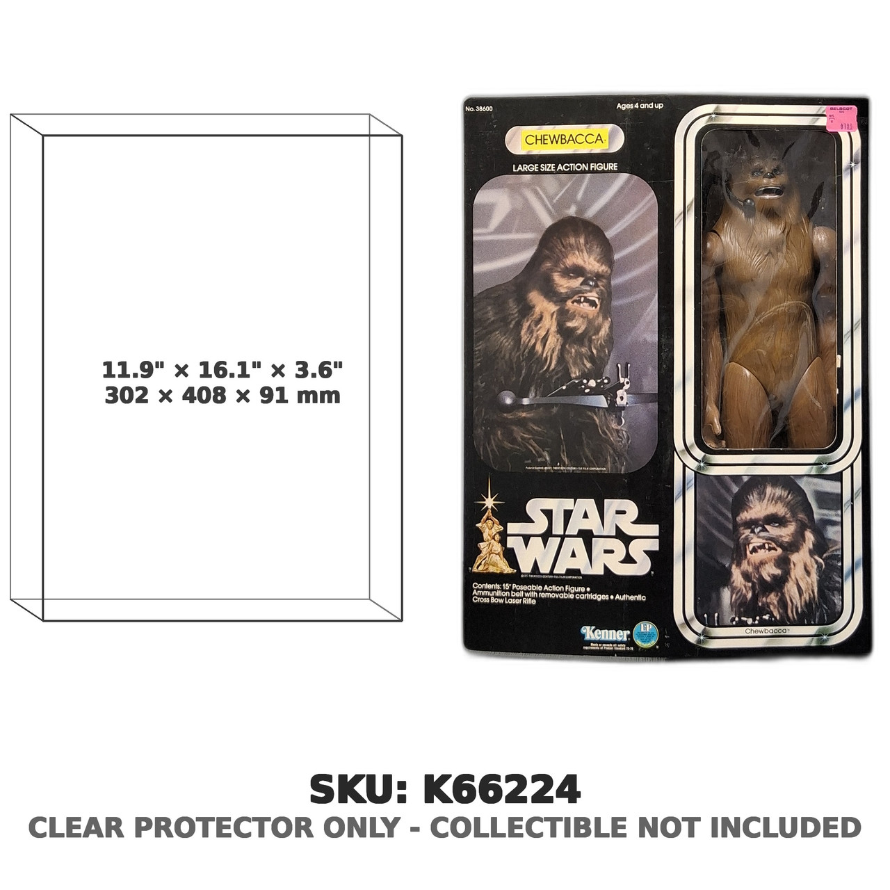 Chewbacca Star Wars Vintage Large Size Figure