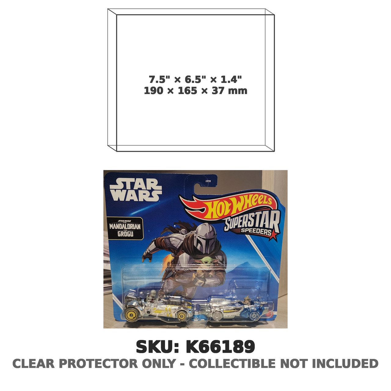 Mandalorian & Grogu Star Wars Hot Wheels Superstar Speeders 2-Pack