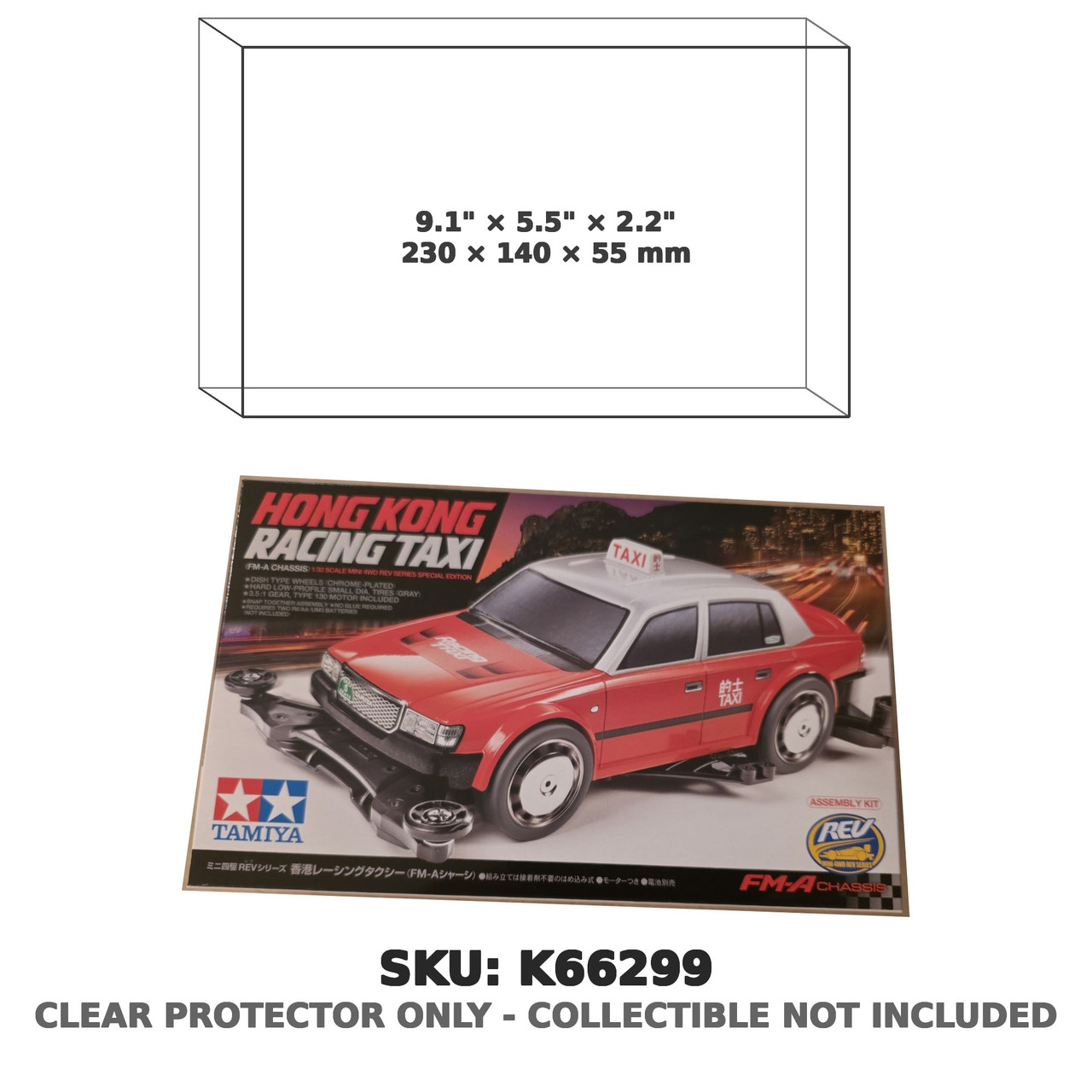 Hong Kong Racing Taxi Mini 4WD REV FM-A Chassis 1/32 Model Kit