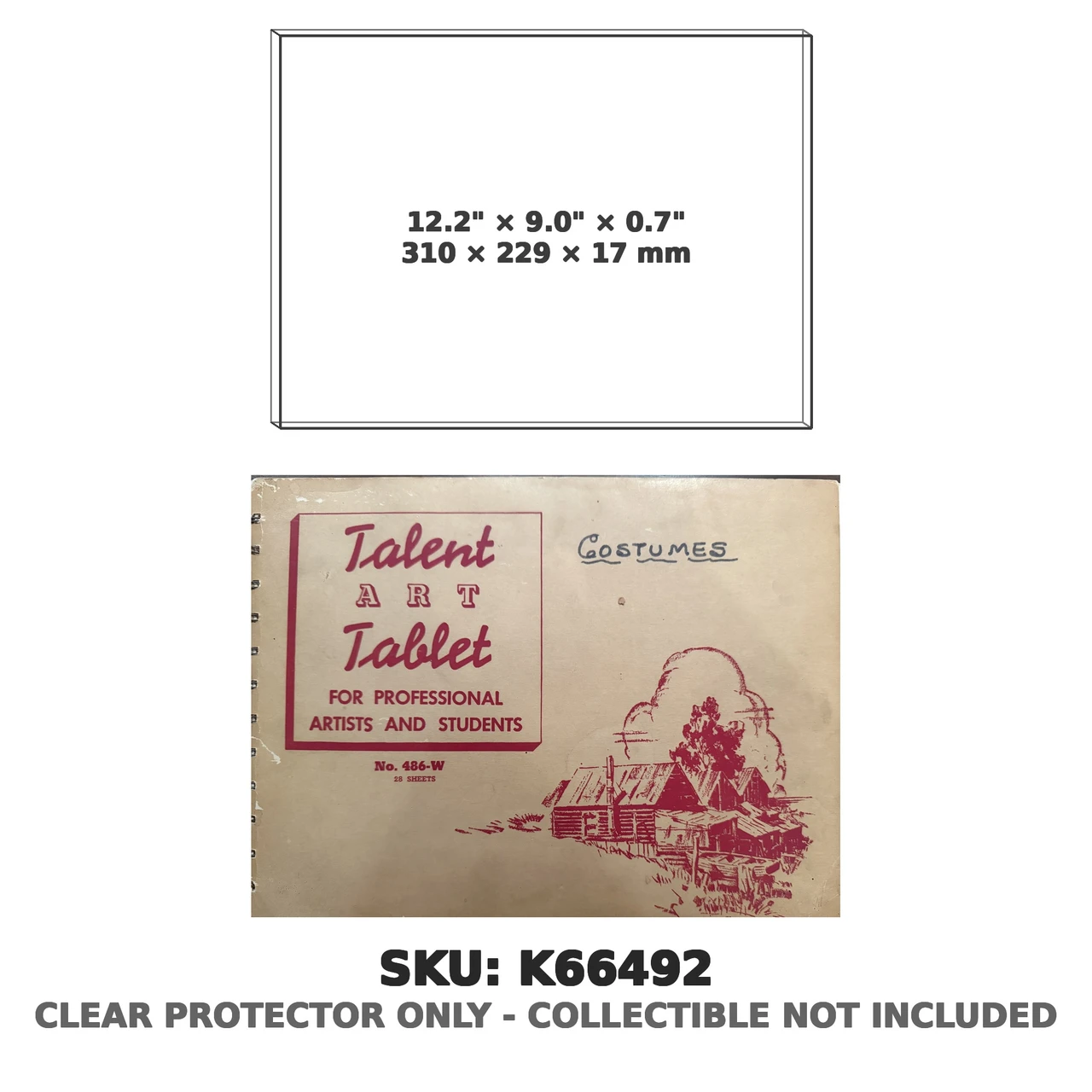 FIT Costumes Talent Art Tablet No. 486-W Sketchbook
