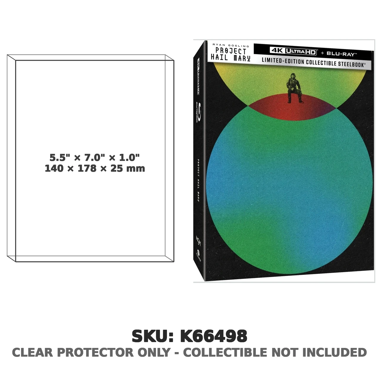 Project Hail Mary 4K Ultra HD + Blu-ray Limited Edition Steelbook