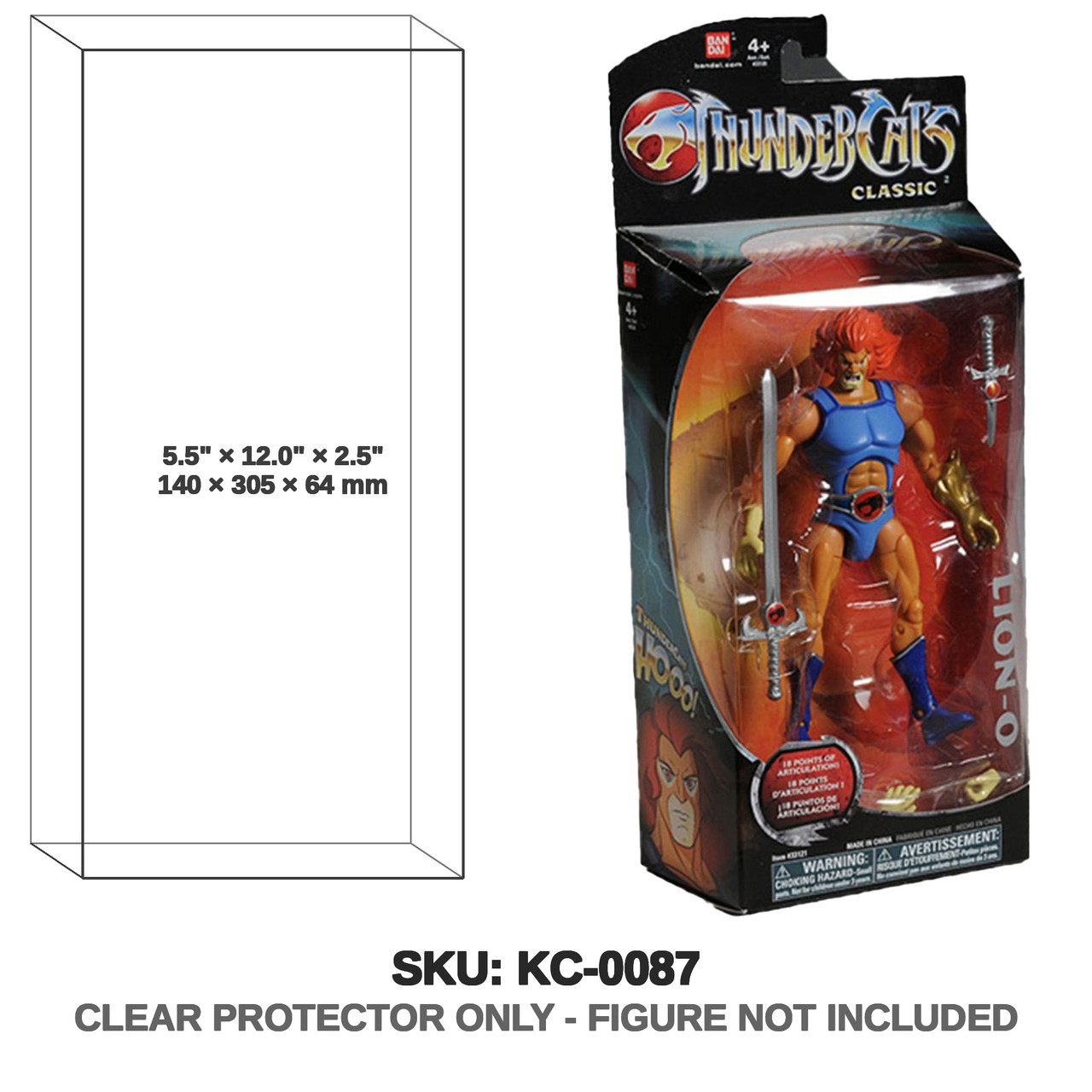 Bandai ThunderCats Classic Lion-O 6 inch Figure Newer Version