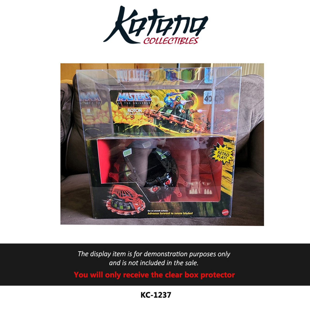 Katana Collectibles Protector For MOTU Origins Roton Vehicle, Spinning Villain Car with Clicking Sounds & Accessories, Motu Collectible Toy