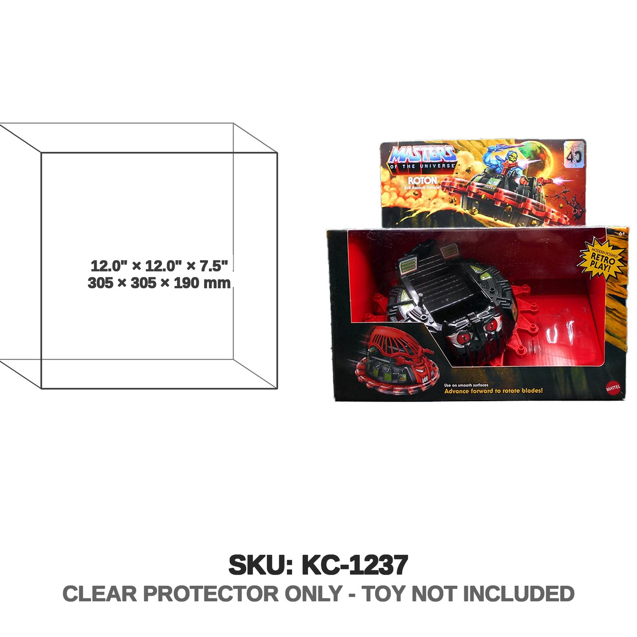 Mattel Masters of the Universe Origins Roton Vehicle Spinning Villain Car with Clicking Sounds & Accessories